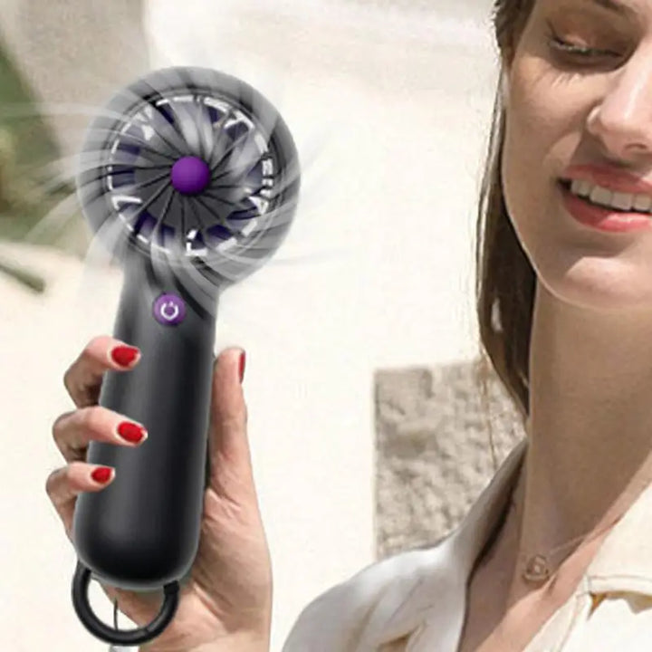 Personal Hand Fan 5 Speeds Small Pocket Fan 1200mAh Battery Rechargeable Quiet Cooling Supplies For Travel Camping Outdoor