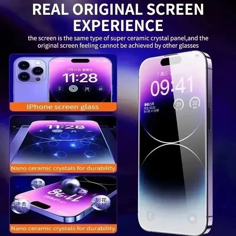 3-Pack Privacy Screen Protectors for iPhone 11–16 Series – Anti-Spy Tempered Glass, Easy Installation