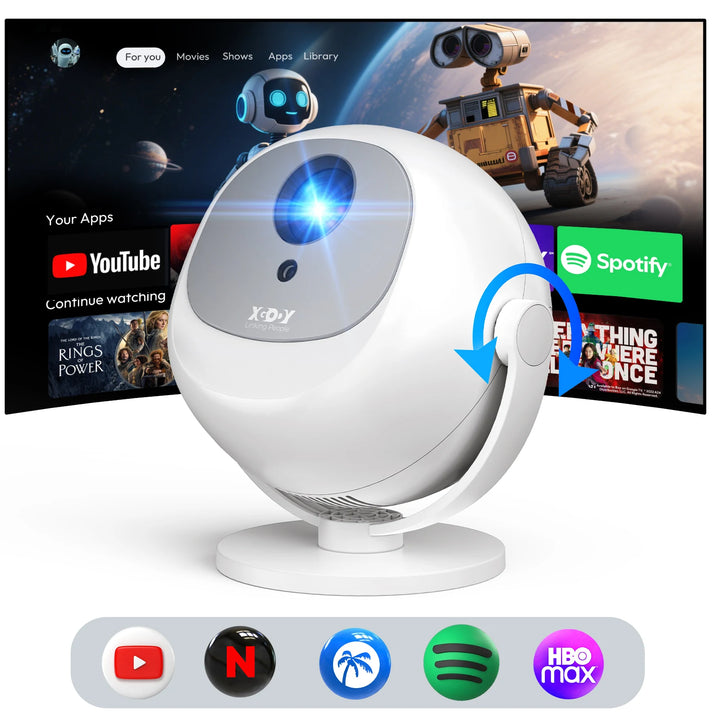 Smart Projector – 1080p Native, 4K Support, Android 11, WiFi 6