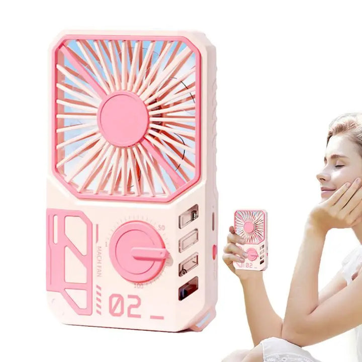 Mini 100-Speed Handheld Fan – Pocket-Size Stepless Turbo Cooler