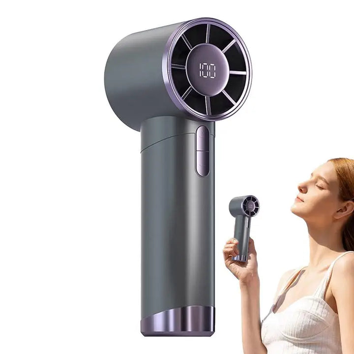 Silent Handheld Fan – 100-Speed USB-C Rechargeable Pocket Fan