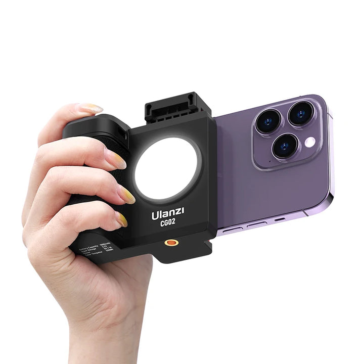 Selfie Grip with LED Fill Light & Bluetooth Shutter