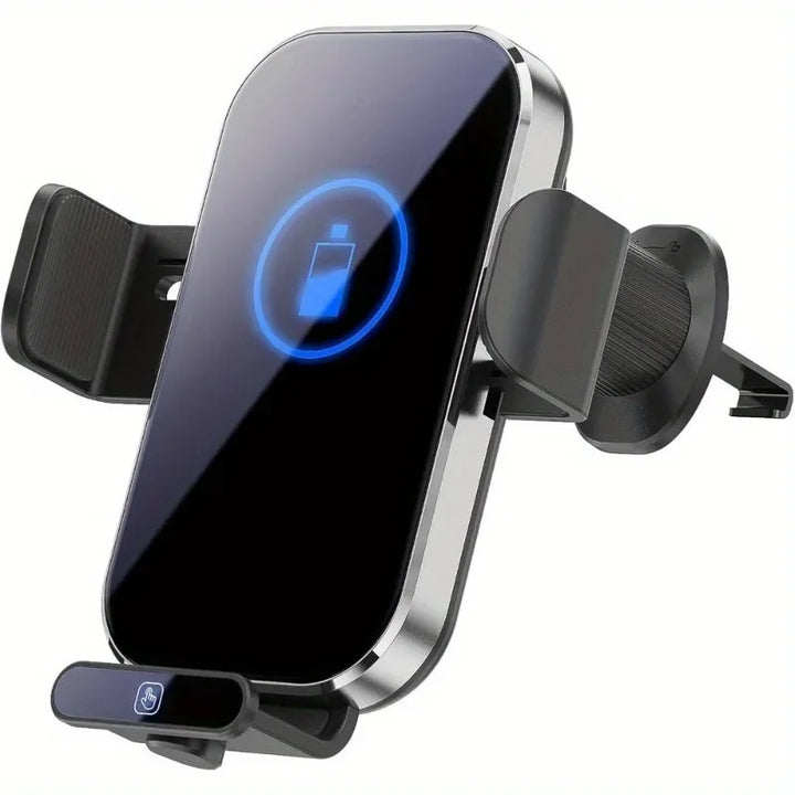 66W Wireless Car Charger Mount – Auto-Clamping, Dashboard & Vent Compatible