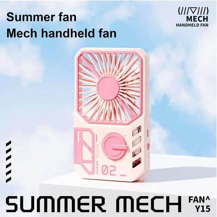 Mini 100-Speed Handheld Fan – Pocket-Size Stepless Turbo Cooler